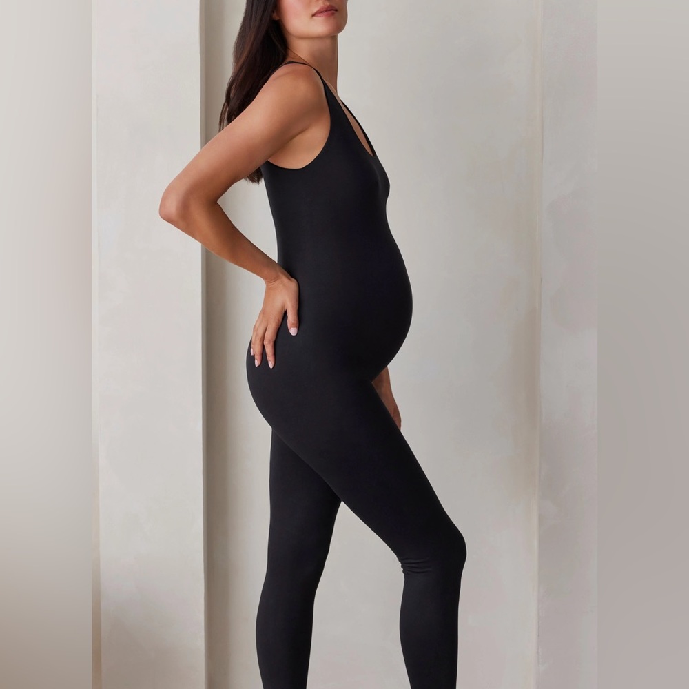 NWT Bumpsuit Lucy One Piece Jumpsuit Maternity Lounge Wear Black Sleeveless